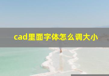 cad里面字体怎么调大小