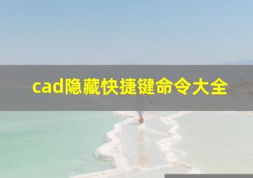 cad隐藏快捷键命令大全