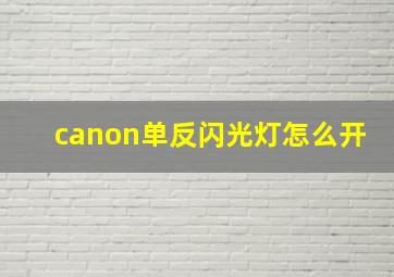 canon单反闪光灯怎么开