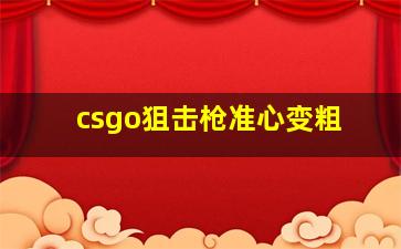 csgo狙击枪准心变粗