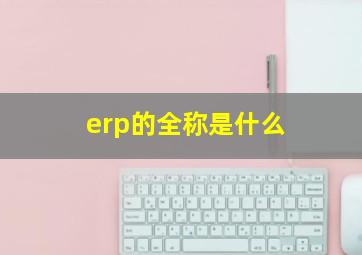 erp的全称是什么