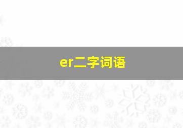 er二字词语