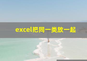 excel把同一类放一起