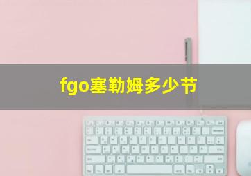 fgo塞勒姆多少节