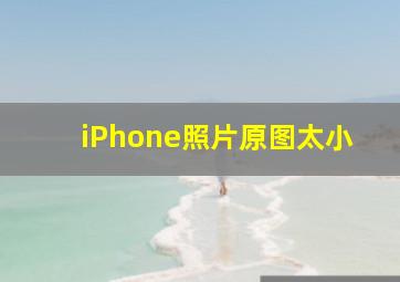 iPhone照片原图太小