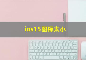 ios15图标太小