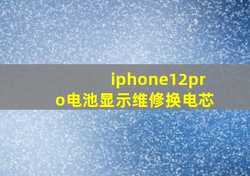 iphone12pro电池显示维修换电芯