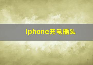 iphone充电插头