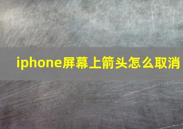 iphone屏幕上箭头怎么取消