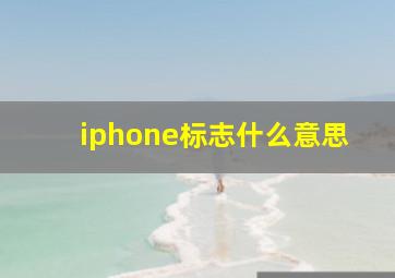 iphone标志什么意思