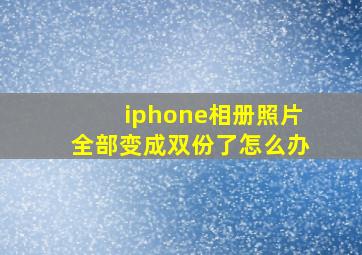 iphone相册照片全部变成双份了怎么办