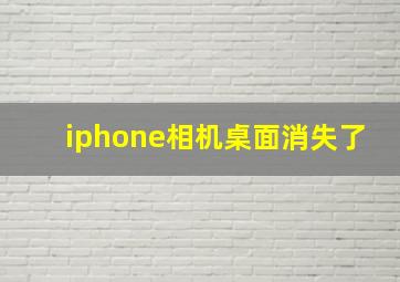 iphone相机桌面消失了