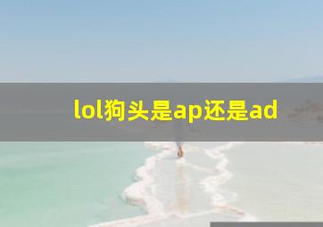 lol狗头是ap还是ad