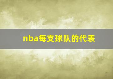 nba每支球队的代表