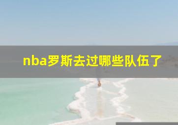 nba罗斯去过哪些队伍了