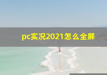 pc实况2021怎么全屏