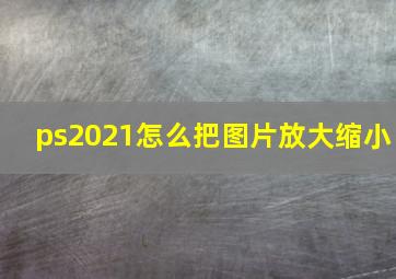 ps2021怎么把图片放大缩小