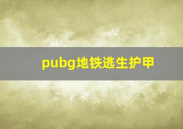 pubg地铁逃生护甲