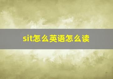 sit怎么英语怎么读