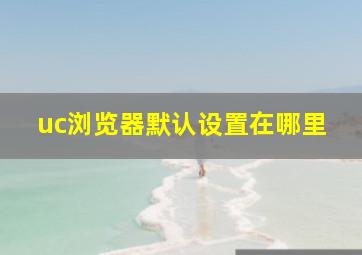 uc浏览器默认设置在哪里