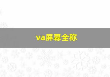 va屏幕全称