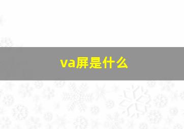 va屏是什么