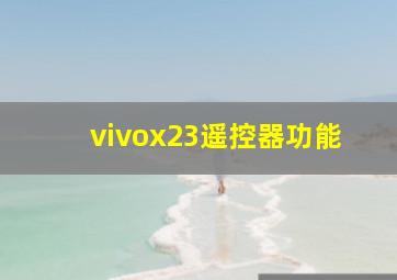 vivox23遥控器功能