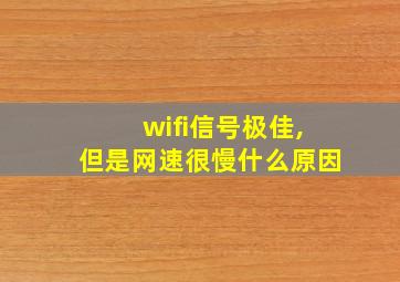 wifi信号极佳,但是网速很慢什么原因