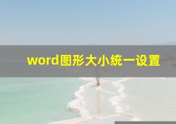 word图形大小统一设置