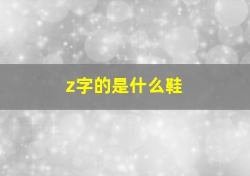 z字的是什么鞋