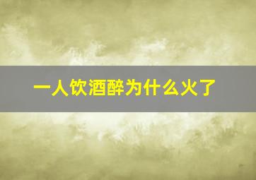 一人饮酒醉为什么火了