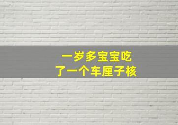 一岁多宝宝吃了一个车厘子核