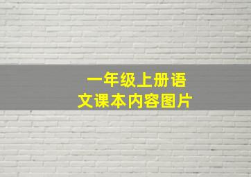 一年级上册语文课本内容图片