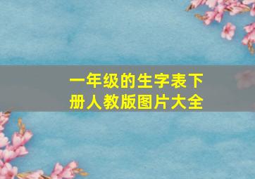 一年级的生字表下册人教版图片大全