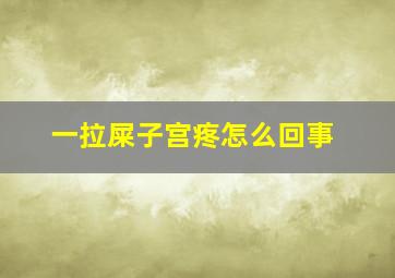 一拉屎子宫疼怎么回事