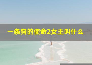 一条狗的使命2女主叫什么