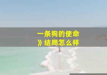 一条狗的使命》结局怎么样