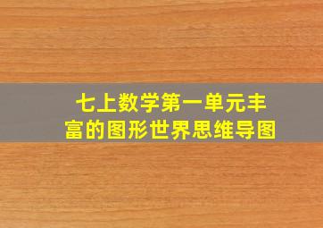 七上数学第一单元丰富的图形世界思维导图