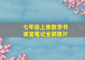 七年级上册数学书课堂笔记全部图片