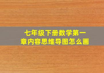 七年级下册数学第一章内容思维导图怎么画