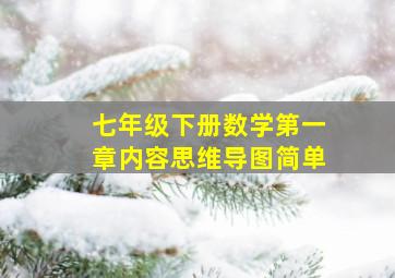 七年级下册数学第一章内容思维导图简单