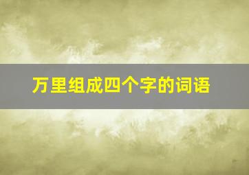 万里组成四个字的词语