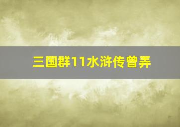 三国群11水浒传曾弄