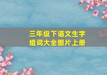 三年级下语文生字组词大全图片上册