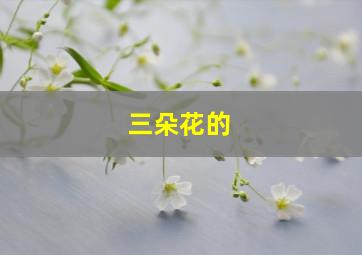 三朵花的