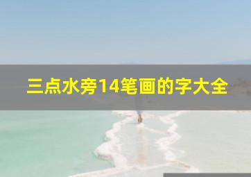 三点水旁14笔画的字大全