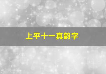 上平十一真韵字