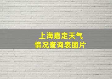 上海嘉定天气情况查询表图片