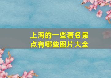 上海的一些著名景点有哪些图片大全