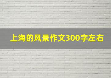 上海的风景作文300字左右